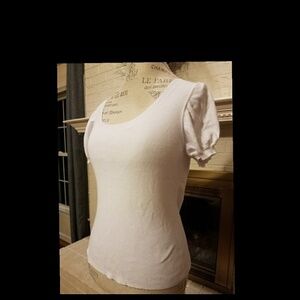 2/$20 Ann Taylor LOFT White Knit Top Large L